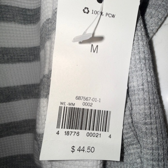 Banana Republic Men’s Pullover Long Sleeve Stripe Crewneck Gray White NWT Size M - Picture 13 of 15